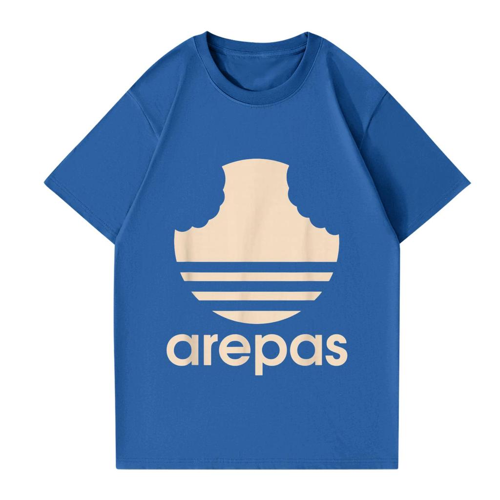 Women's And Men's Fashionable Round Neck Casual Print Short Sleeved T-shirt Top