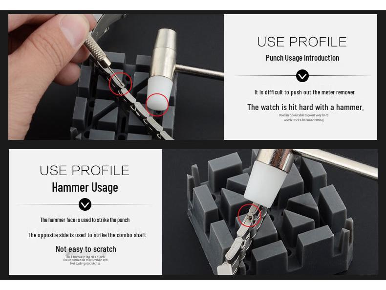 Watch Repair Kit: Band Remover, Link Remover, Disassembly, and Adjustment Tools