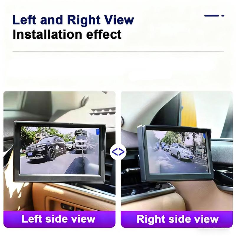 720P Night Vision Camera Blind Spot Waterproof Accessories 5 Inch HD Mirror Monitor Car Digital Side View System