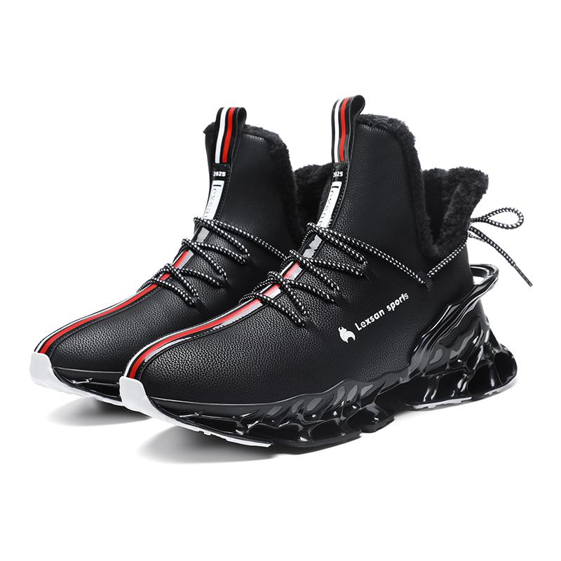 TUINANLE Men Casual Shoes New Retro Plush Thick-soled Autumn and Winter Warm Non-slip Classic Cotton Male Sneakers