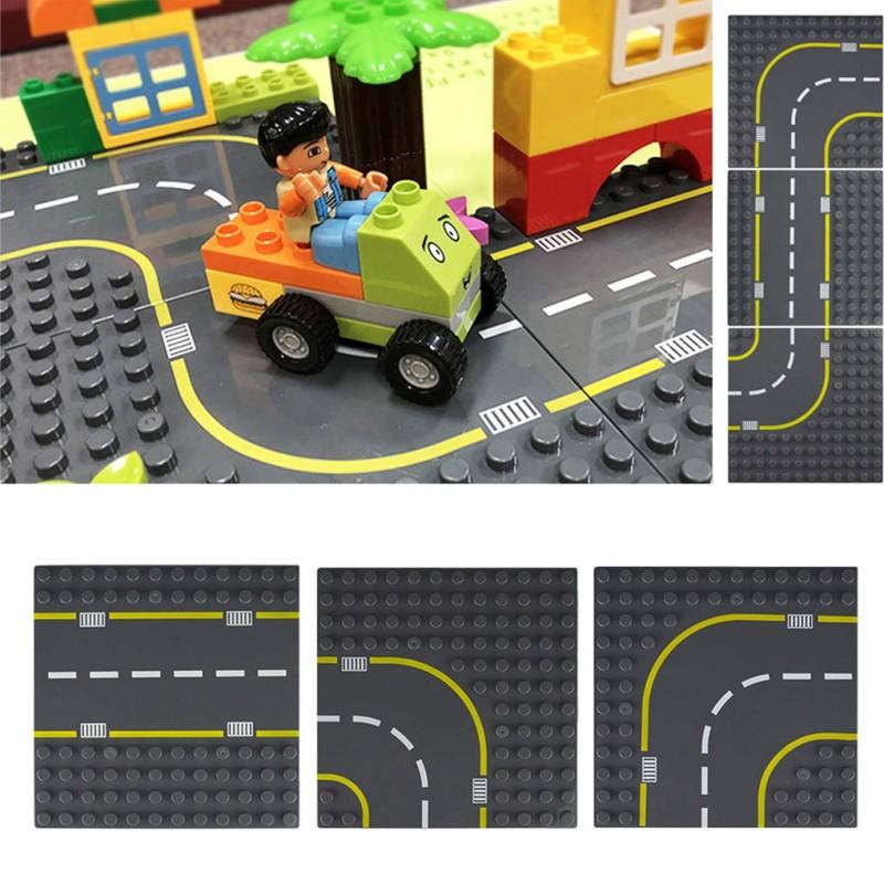 Diy Autobahn Straßenplatte Bausteine Steine Spielzeug Kompatibel mit Lego Duplo
