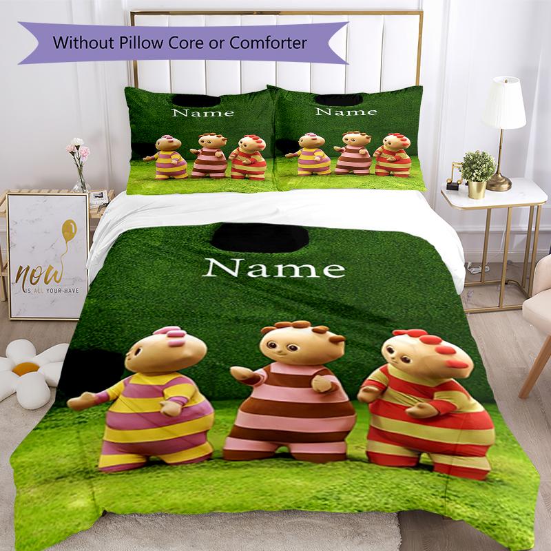Set Biancheria da Letto In the Night Garden con Nome Personalizzato 3 Pezzi Chiusura Copripiumino Include 1 Copripiumino e 2 Federe, Morbido e Confortevole per Tutte le Stagioni.