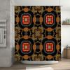 Decorative Shower Curtain Set with Unique Geometric Pattern for Bathrooms Waterproof Fabric, Various Sizes Available