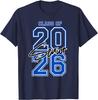 Class of 2026 Senior Gift  Happy 2026 Graduation TShirt Simple Letters Style Regular Short Sleeve Unisex Allmatch Shirts