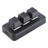 3 Key Keypad RGB Backlit 3 Keys USB Interface Mini Mechanical Programmable Plug and Play Macro Keypad for Computer