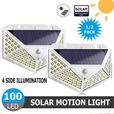 1~4pcs Solar Lights Outdoor with 3 Lighting Modes Waterproof Motion Sensor Security Lighting LED Wall Street Lamp for Garden