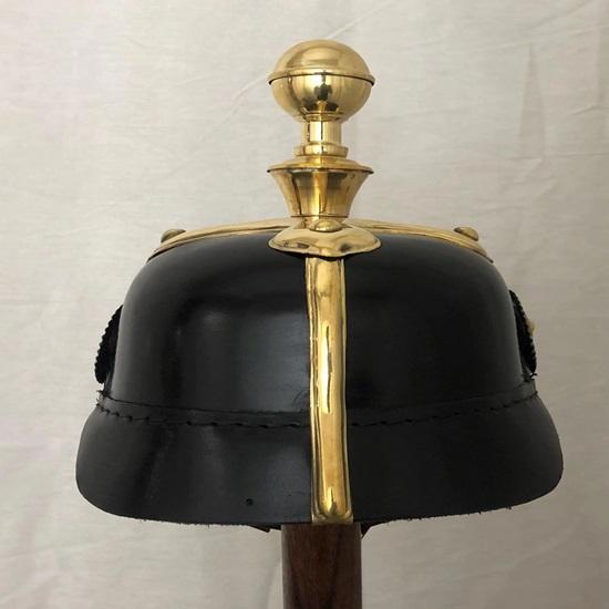 German Prussian Pickelhaube Helmet, Imperial Officer Spike Helmet Wearable for Adult LARP, Cosplay Reenactment Armor
