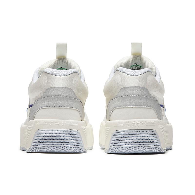Anta C37 Series Trendy Casual Slip Resistant Durable Low Top Skate Shoes Men Sneakers White Gray Blue 912448081-3