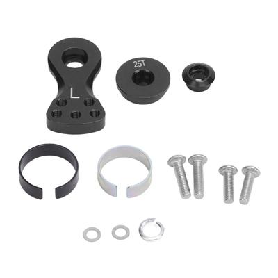 RC 25T Servo-Saver Einstellbare Kraft Aluminiumlegierung L-Servoarm für 110 Fernsteuerfahrzeug