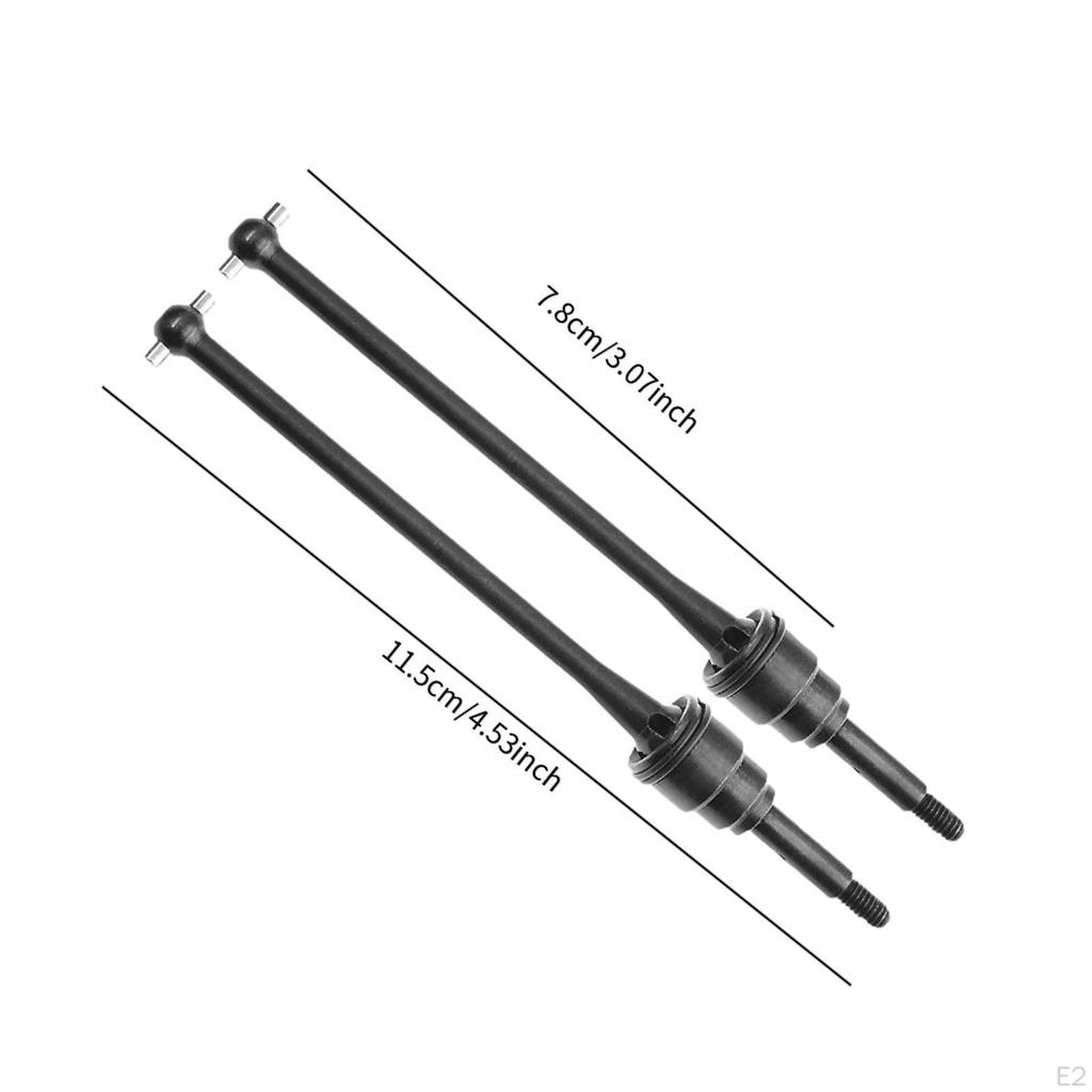 2 Pieces CVD Axles Replacement Steel Upgrade for 1/10 4WD RC Short Course Truck Spare Parts