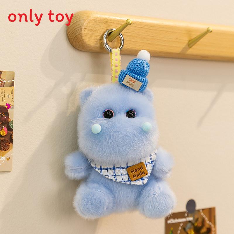 Plush Hippo Backpack Charm With Pp Cotton Filling For Girls And Kids