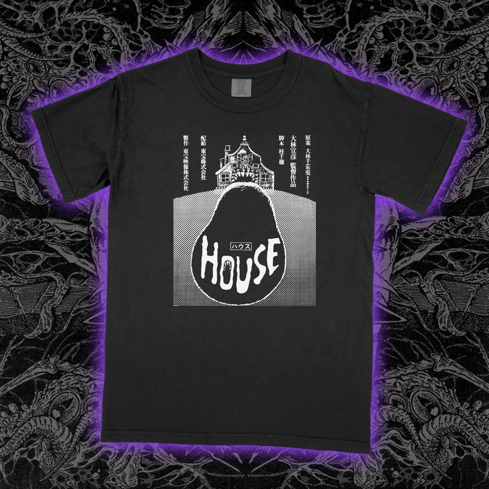House Hausu Film T-Shirt Vintage Japanese Horror Movie Graphic Tee Unisex Soft