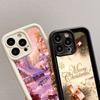 N114 Merry Christmas Desig Art Happy New Year Soft Angel Eyes Phone Cases for SamsungS23 S24 Ultra S21 A54 A34 A13 A14 A06 A24 Realme Shockproof Cover