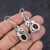 Natural Carnelian Gemstone Handmade 925 Sterling Silver Jewelry Earring 2" C1w65