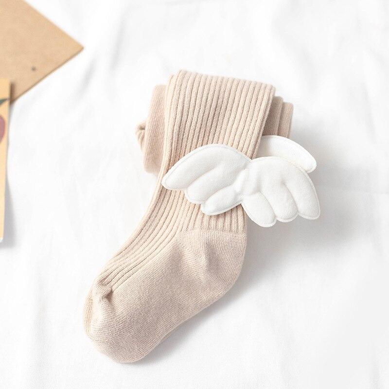 1 para śliczne rajstopy legginsy skarpetki dla dziewczynki bawełna wiosna jesień rajstopy ze skrzydłami anioła Kawaii skarpetki dla dzieci w wieku 0-6 lat