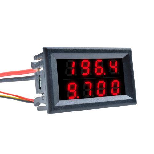 DC 0-100V 0-200V 10A Dual LED Digital Voltmeter Ammeter Car Motocycle Voltage Current Meter Volt Detector Tester Monitor Panel