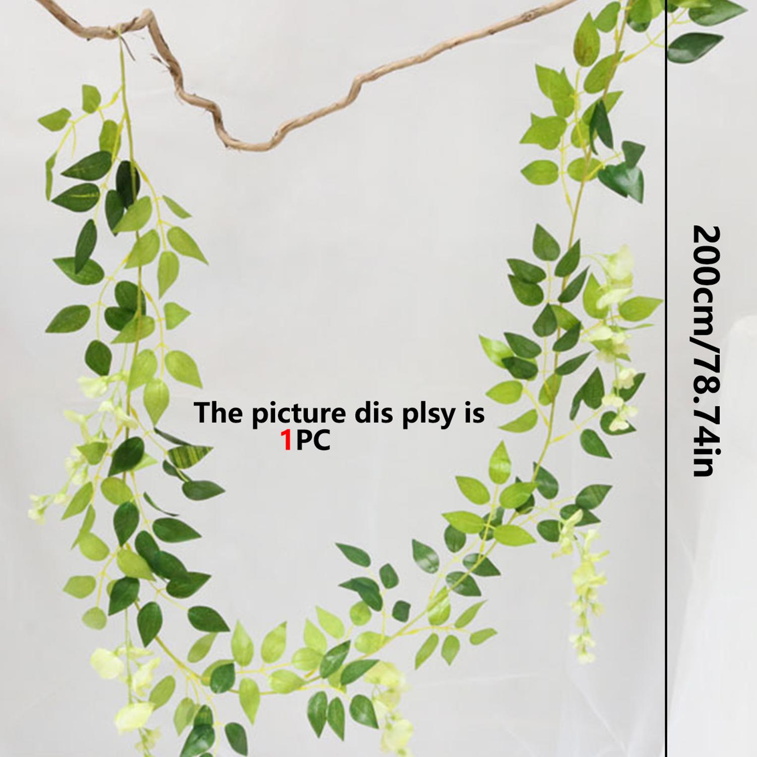 

2 Meters Artificial Flowers Hydrangea Leaf Vine Wedding Outdoor Garden Wreath Wall Arch Home Room Table Festival Decora Diy Gift 1 piece