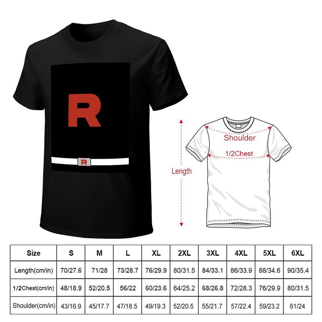 T-shirt Grunt del Team Rocket con Rocket Belt oversize di lusso designer ad asciugatura rapida taglie forti abbigliamento uomo magliette grafiche