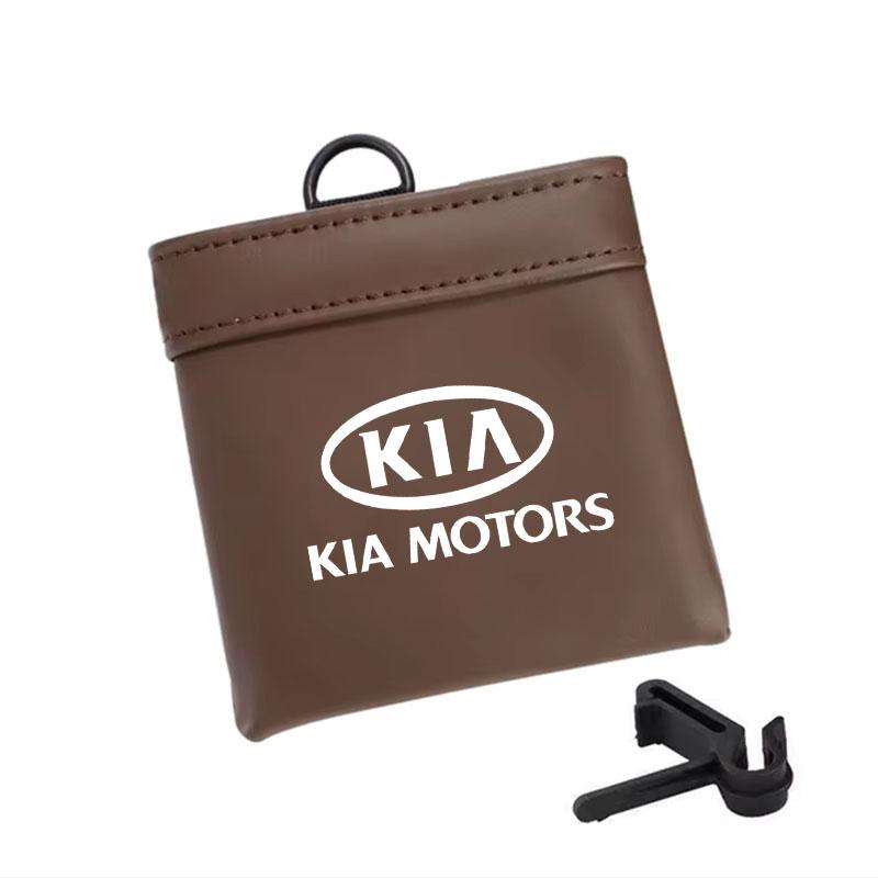 

2026 Hot Car Sticker Leather Car Storage Bag Air Outlet Organizer For Kia Sportage Cerato Optima K2 K3 K4 K5 Rio Picanto Soul Ca