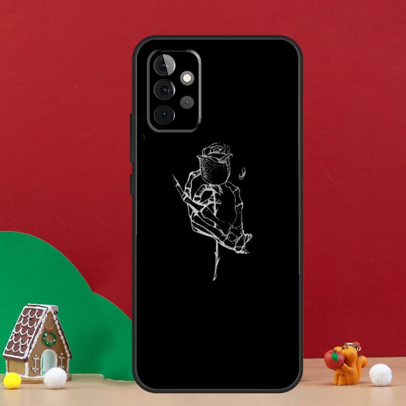 Black Aesthetics Skull Skeleton Case For Samsung Galaxy A55 A52 A32 A12 A33 A06 A16 A26 A36 A56 A15 A53 A13 A34 A54 A14 A17