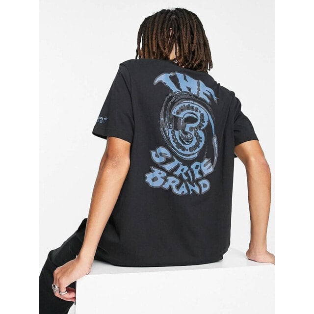 

Черная футболка с принтом на спине adidas Originals Campus