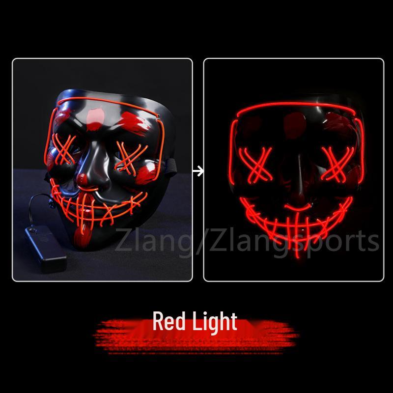 LED Cyberpunk Halloween Blood-Stained Ghost Mask