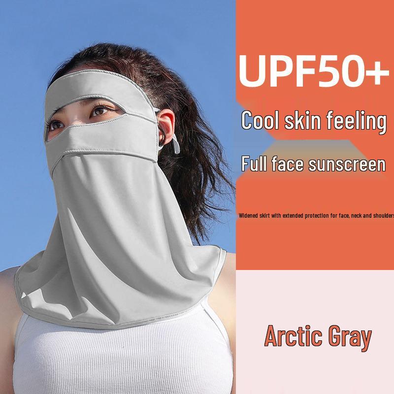 Atmungsaktive UV-Schutz Eisseide Gesichtsmaske für Sommer Radfahren und Autofahren