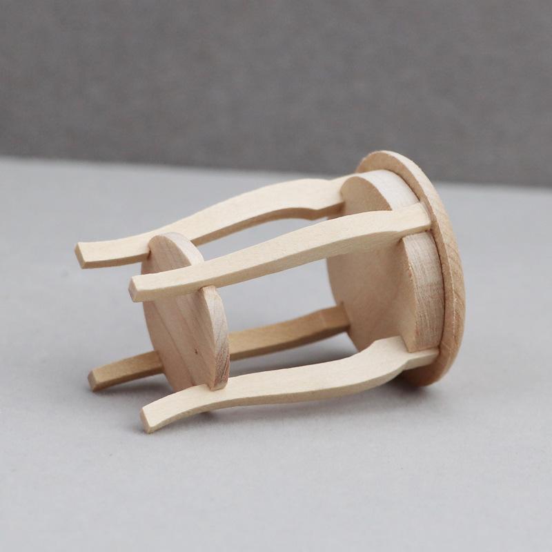 1/12 Scale Miniature Wooden Bonsai Stool Model Ornament - DIY Miniature Photography Props- Seasonal Decor - Perfect Gift