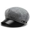 Autumn Winter Beret Hat For Women Solid Color Octagonal Cap Adjustable Buckle Wool Berets Warm Women Artist Painter Caps