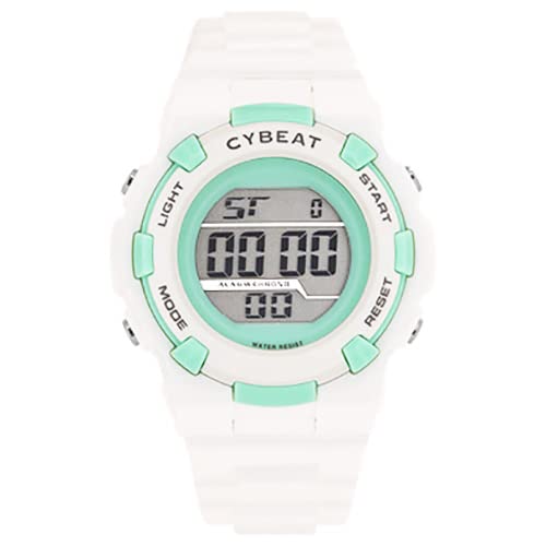 Sunflame ACY23-W Women's Cybeat Digital Watch, 5 ATM Water Resistant, EL Backlight, Calendar, Alarm, Time Signal, and Stopwatch Functions, White