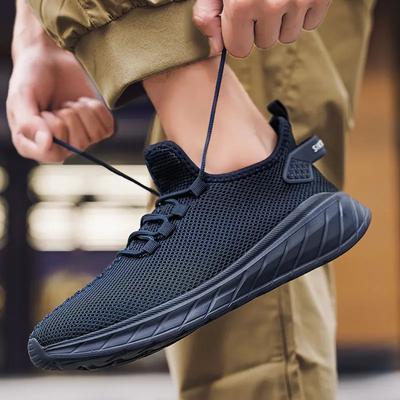 Sneakers Casual Antiscivolo da Uomo Traspiranti per Outdoor Jogging Allenamento Escursionismo Sport Corsa Outdoor Maglia Intrecciata con Lacci