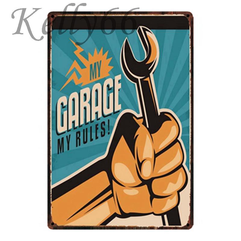 

[ Kelly66 ] GARAGE Metal Sign Tin Poster Home Decor Bar Wall Art Painting 20*30 CM Size y-1586