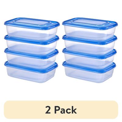 2er-Pack Plastik-Lebensmittelaufbewahrungsbehälter 5,23 Tassen Stapelbar BPA-frei Leicht zu öffnende Deckel Meal Prep Lunchbox Organisation