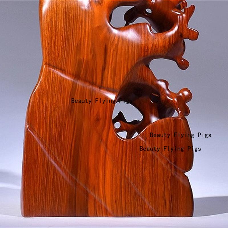 1pc Tree Top Wooden Statue, Home Decoration, Wooden Carving Crafts, Housewarming Gift, Office Ornaments, Desktop Decorations