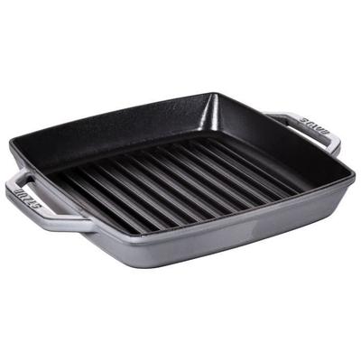 Square Grill Pan - STAUB - 23cm - Enameled Cast Iron - Induction Compatible - Dishwasher Safe