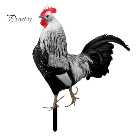 Arte da Giardino Realistico Palo Animale in Acrilico, Pollo Oca Uccello Piatto 2D Palo da Giardino Resistente alle Intemperie Segno Coniglio per Sentiero, Patio, Prato Esterno