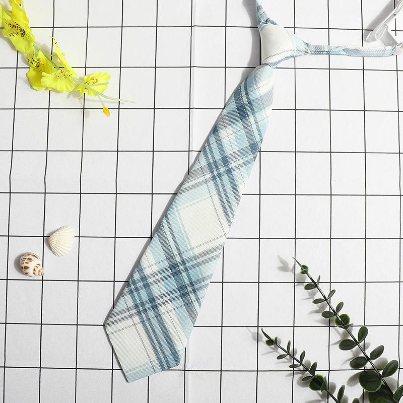 Jk Small Tie Female College Style Lazy Japanese Plaid Uniform Shirt Tie Student Ins Men'S And Women'S Short Styles Free Of Charge