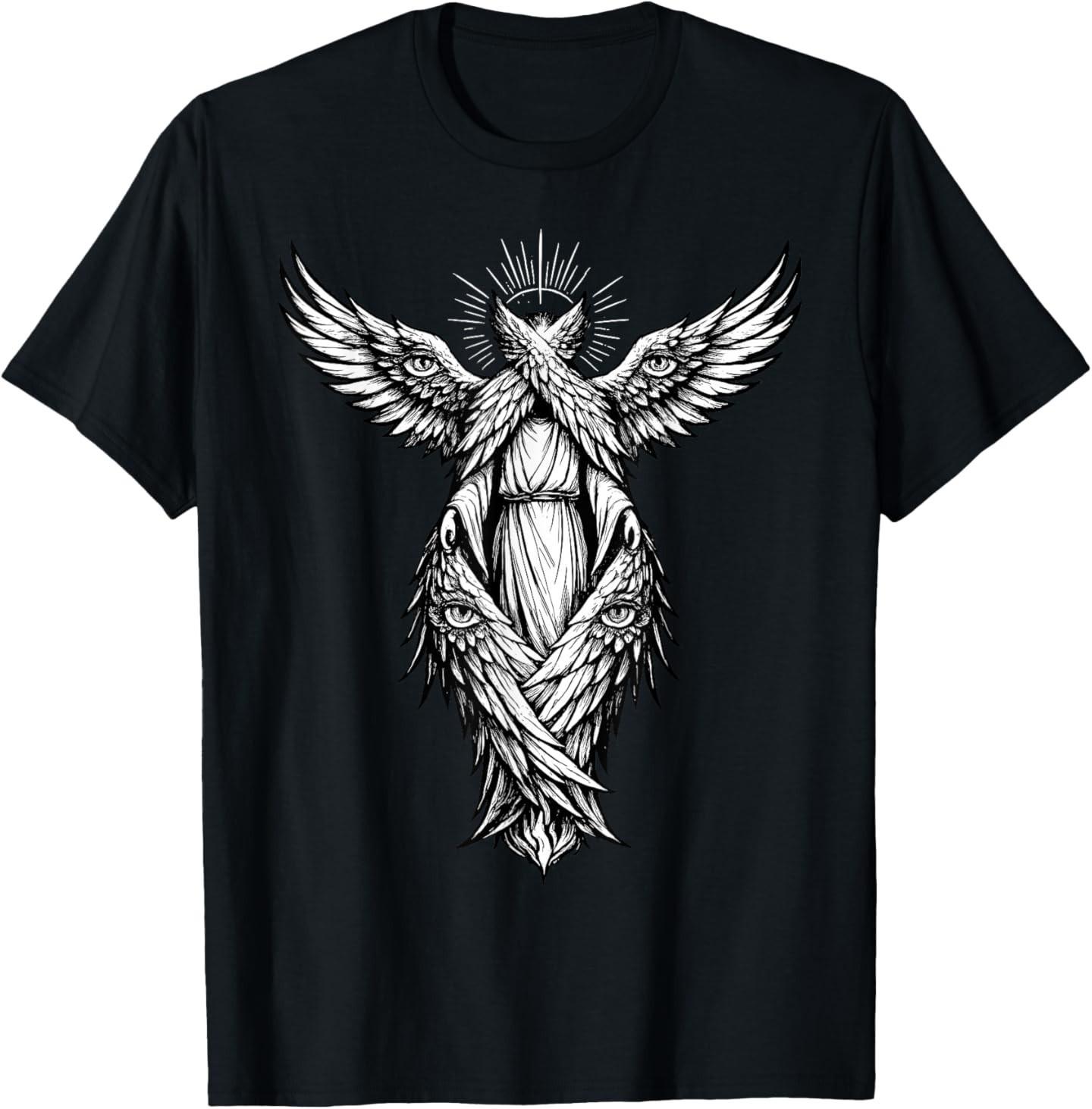Seraphim Biblical Accurate Angel Seeing Eye Christian BLACK T-Shirt S3 Unisex T-Shirt M