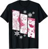 Frozen Anna Elsa Olaf Snowflake Graphic Black TShirt