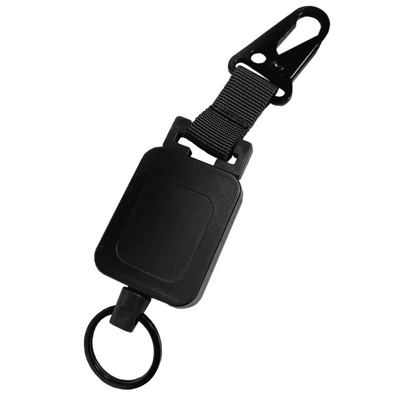 1pc Creative Convenient Practical Retractable Carabiner Anti Lost Keychain Backpack Hooks Multi-purpose Wire Badge Reels Outdoor