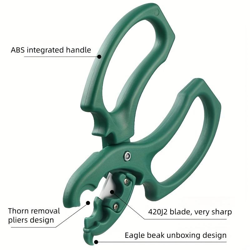 2-in-1 Floral Scissors | Stainless Steel Gardening Shears, Rose Thorn Remover, Flower Branch Pruning Shears for Florists & Flower Arranging - 1pc