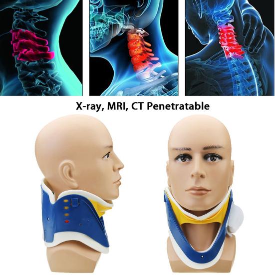 4 Levels Neck Collar Cervical Traction Medical Therapy Support Brace Stretcher