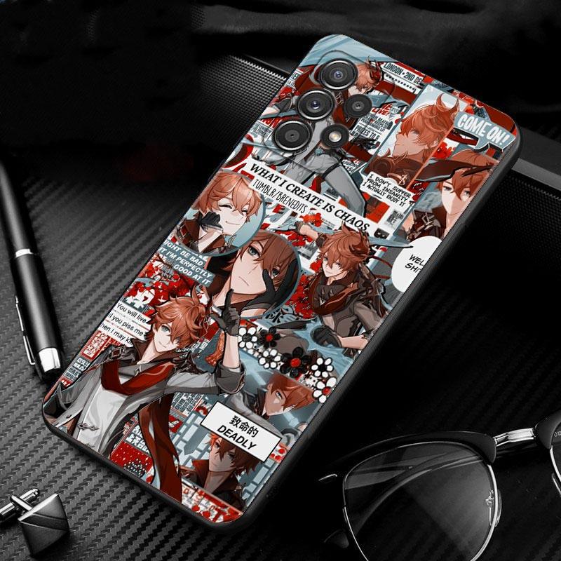 Anime Genshin Impact Case For Samsung Galaxy A51 A71 A41 A31 A11 A01 A72 A52 A42 A32 A22 A21s A02s A12 A02 Phone Shell Capa