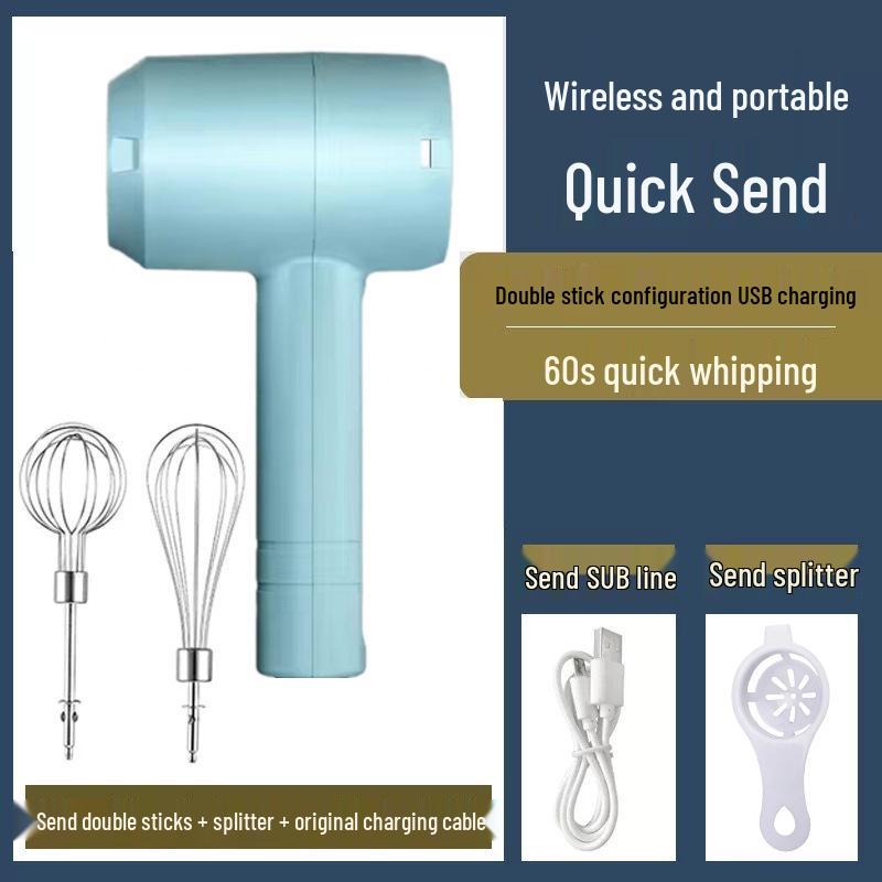 Handheld Wireless Electric Egg Beater & Frother for Baking
