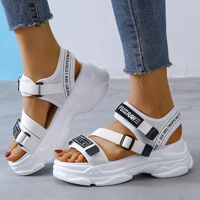 Platform Women 'S Sandals Summer Beach Shoes Velcro Slides Casual Open Toe Sandals Women 'S Sports Sandals