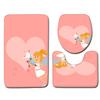 Romantic Valentine'S Day Bathroom Toilet Floor Mat 3-Piece Set