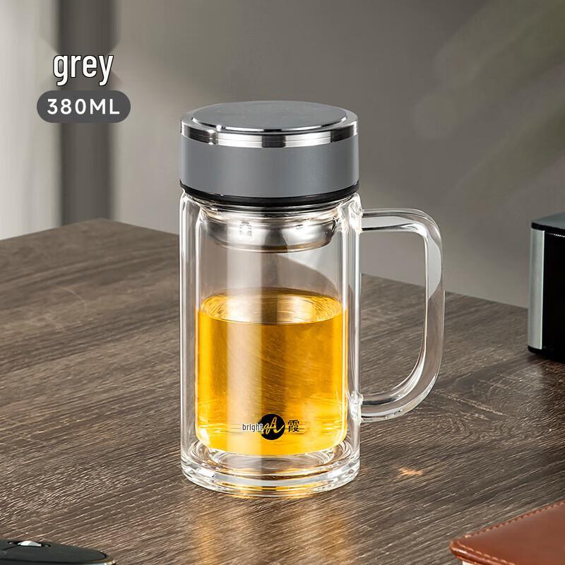 Mingxia Double-Wall Tea Infuser Glass Mug