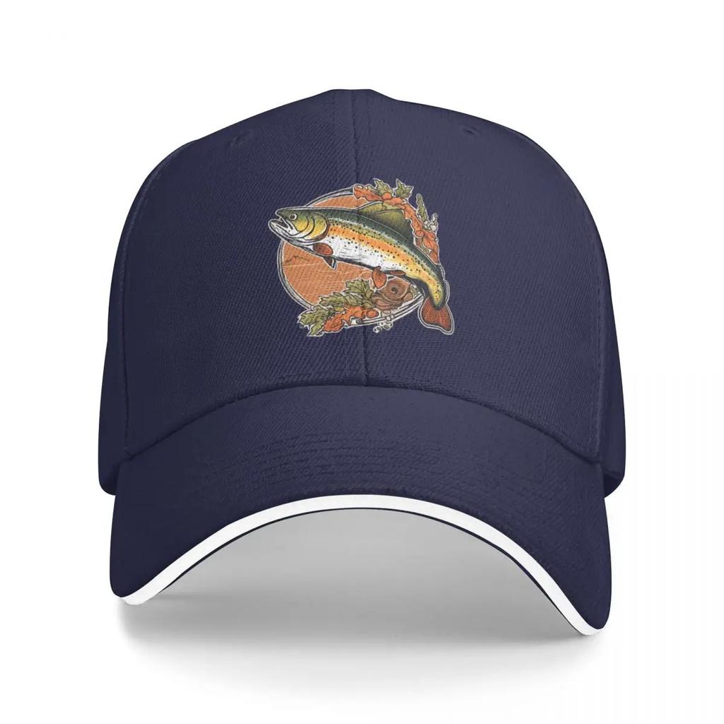 Trout Fishing Baseball Cap Snapback Dad Hat Hat Womens Beach Outlet 2025 Mens