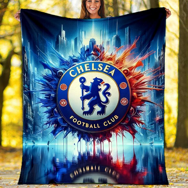 Chelsea FC Logo Printed Throw Blanket—soft,warm;versatile Blanket for All Seasons—perfect As &air-conditioning Throw,nap Blanket