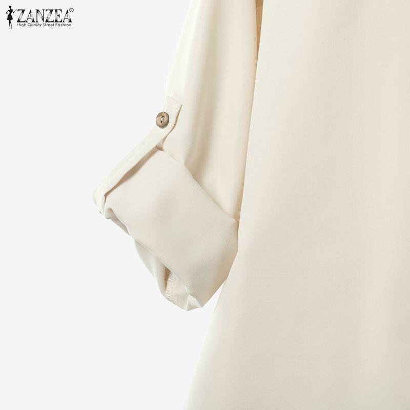 ZANZEA Women Long Sleeve Blouse and Pants Casual Two Piece Suit Sets